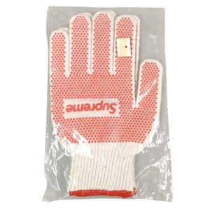 SUPREME シュプリーム Grip Work Gloves グリップワーク グローブ 白×赤 正規品 / B6487