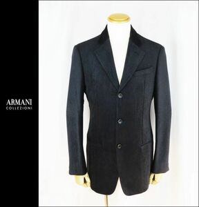 ■■＜美品＞アルマーニ ＜ARMANI COLLEZIONI／Velour tone＞BⅢ テーラードJKT＜36R＞■■