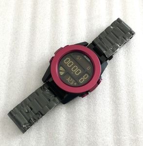 NIXON UNIT デジタル 時計 ワイン RED 黒 ブラック SKATE SURF SNOW 好きに も シェア 共用 DIGITAL ウォッチ ニクソン