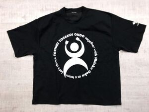 TOCHIGI YOSAKOI ONDO 栃木よさこい音頭 お祭り ジャパンカルチャー ショート丈 半袖Tシャツ カットソー 男女兼用 黒