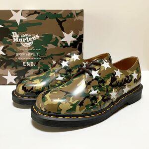 ☆未使用 ドクターマーチン × ソフネット× エンド 別注 カモフラ レザー 3ホール シューズ size UK9 Dr.Martens SOPH 迷彩 革靴 コラボ