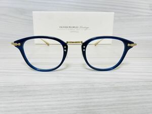 OLIVER PEOPLES オリバーピープルズ 眼鏡フレーム★OV5389D 1662★Davitt★チタンフレーム★ネイビー ゴールド 未使用 美品★