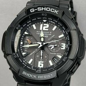 美品 G-SHOCK GW-3000BB-1AJF グラビティマスター タフソーラー 電波受信 電波ソーラー マルチバンド6 ブラック ホワイトクロノグラフ