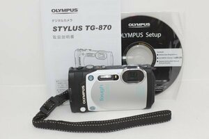 OLYMPUS コンパクトデジタルカメラ STYLUS TG-870 Tough ホワイト 防水性能15m 180°可動式液晶 TG-870 WHT #0093-1239