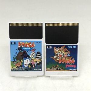 ▼PCエンジン ソフト ドラえもん 迷宮大作戦 & のび太のドラビアンナイト 2点セット PCEngine HuCARD 動作未確認