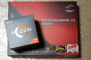 【CPU＆マザー1円スタ】AMD Ryzen 7 2700X ＆ ASUS ROG CROSSHAIR VI HERO