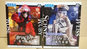 SEGA RWBY 氷雪帝国 ちょこのせプレミアムフィギュア　ルビー・ローズ,ワイス・シュニー 全２種 未開封 初期