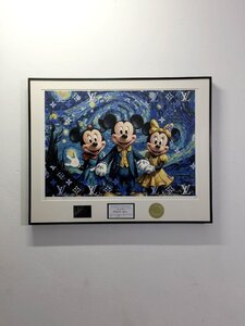 DEATH NYC 額付き 世界限定100枚 アートポスター ミッキーマウス Mickey Mouse ミニーマウス ルイ・ヴィトン 横 現代アート