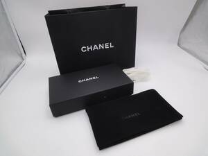 【1円スタート】CHANEL 箱のみ リボン 保存袋 シャネル 24.5×14×5.5 ボックス ブラック 紙袋 布袋 ショッパー ショップ袋 BOX 収納ケース