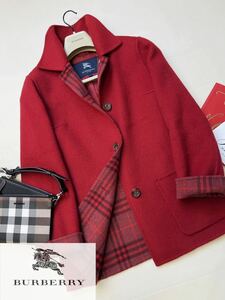 e16 参考価格14万●極美品BURBERRY LONDON●カシミヤ〜高級ジャケット　コート バーバリーコート レディース 三陽商会　ノバチェック 