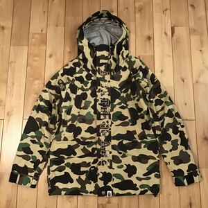 GORE TEX スノボジャケット Sサイズ a bathing ape BAPE snowboard jacket エイプ ベイプ アベイシングエイプ 迷彩 1st camo yellow mnz2