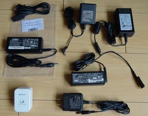 ★中古★ＡＣアダプター　ソニー／秋月電子ほか5V/9V/10.5V/12V/19V　計６個