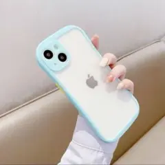 iPhone 12ProMaxケース　水色　韓国 可愛い 艶消し　指紋防止