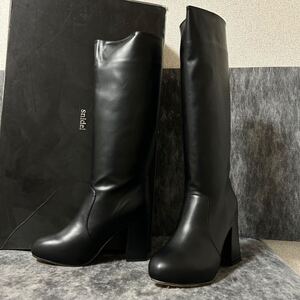 【BOX付】SNIDEL スナイデル　 ロングブーツ　ヒールブーツ　サイズL 24cm相当　 ブラック　＊DP