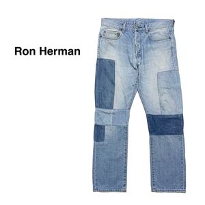 ☆良品 Ron Herman VINTAGE ロンハーマン ヴィンテージ パッチワーク デニム パンツ 日本製 古着 ジーンズ RHC 501 男女兼用 ユニセックス