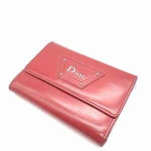 Dior ディオール パテントレザー 折りたたみ財布