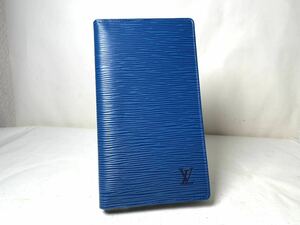 906 新品同様 ■極美品■ LOUIS VUITTON ルイヴィトン エピ M63212 エピ ポルトカルト クレディ 二つ折り 長財布 ウォレット ブルー系