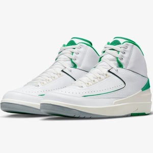 ナイキ エアジョーダン 2 レトロ 28cm ホワイト/グリーン 白 緑 AIR JORDAN 2 RETRO メンズ スニーカー ラッキーグリーン