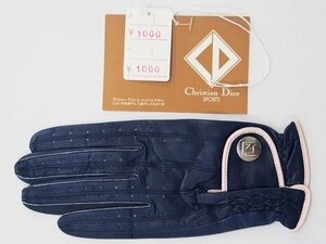 未使用・訳あり【Christian Dior SPORT クリスチャン・ディオール スポーツ】ゴルフグローブ 手袋左手用 サイズ18 レディース カネボウ