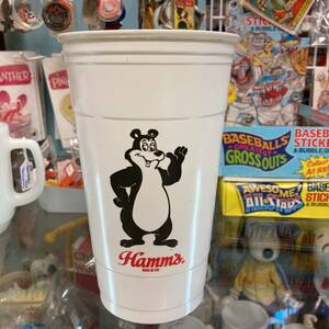 ヴィンテージ★HAMM’S　プラステック　カップ★ハムズ、企業物、ビール、カフェ雑貨、レトロ