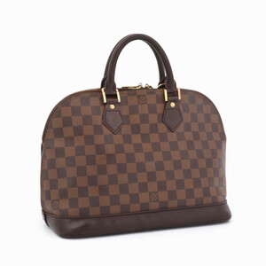 ルイヴィトン LOUIS VUITTON ダミエ アルマ ハンドバッグ ブラウン エベヌ レディース レザー ゴールド金具 N51131