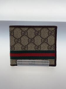 GUCCI◆2つ折り財布/レザー/BRW/メンズ/138042