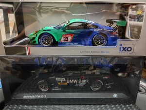 即決 未開封 1/18 BMW M3 DTM 2013 & ポルシェ 911 GT3 R 2020 2台セット 送料無料 ixoエブロ