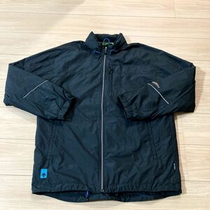 DESCENTE デサント EKS + THERMO ジャンパー ナイロンジャケット ジップアップ XOサイズ 黒 防寒 厚着 大きいサイズ