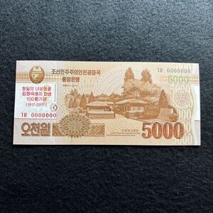 G1390(北朝鮮) 5000ウォン★紙幣 2013年 記念紙幣 未使用 P-CS20