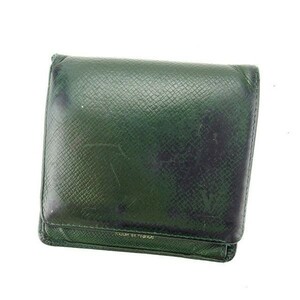 ルイヴィトン 二つ折り財布 レディース タイガ エセピア(深緑） 中古