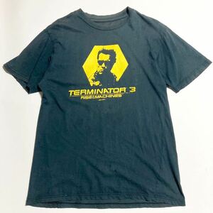 00s ☆ TERMINATOR3 Tシャツ 半袖 フェード ダメージ ブラック ML相当 希少 プロモーション 販促 映画 ムービー ターミネーター3■SAP487