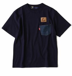 定価8000円　FAT 半袖　Lサイズ　デニム　ポケット　ネイビー　neighborhood ノースフェイス　schott supreme calee supreme