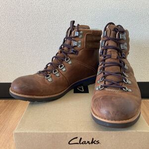 【良品】Clarks Padley ALP GTX 28.0cm クラークス レースアップブーツ ゴアテックス マウンテン トレッキング アウトドア 防水 レザー