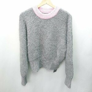 ◇ ◎ ●未使用● miette ミエット シンプル カジュアル 長袖 ニット サイズF グレー レディース E