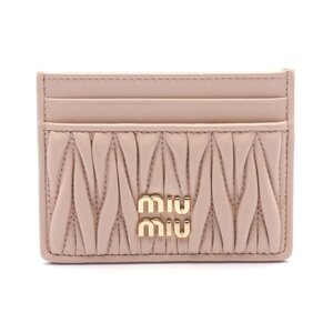 ミュウ ミュウ MATELASSE マテラッセ ブランドオフ Miu Miu レザー カードケース カーフ レディース