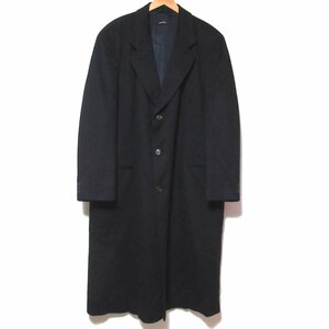 美品 GIORGIO ARMANI ジョルジオアルマーニ カシミヤ100％ チェスターコート ロングコート サイズ46 黒 ブラック C0202