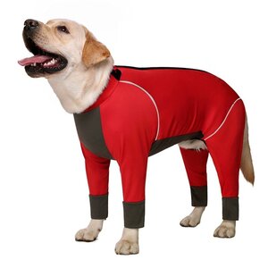 ☆ レッド×グレー ☆ 32サイズ ☆ ドッグウェア pmydogwear08 大型犬 つなぎ 犬 ラッシュガード カバーオール ドッグウェア ドッグウエア