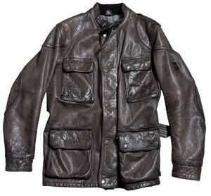 Belstaff TRIALMASTER PANTHER Jacket ベルスタッフ 牛革 レザー トライアルマスター パンサージャケットベル ブラウン 44