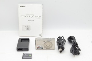 【適格請求書発行】Nikon ニコン COOLPIX S500 コンパクトデジタルカメラ シルバー【アルプスカメラ】241023ae