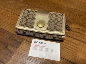 コーチ COACH 財布 サイフ さいふ 小銭入れ 札入れ カードケース コインケース ベージュ ゴールド