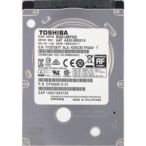 TOSHIBA MQ01ABF032 富士通 P/N CP626813-01 2.5インチ 7mm SATA600 320GB 1940回 22758時間