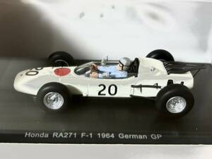 エブロ ホンダ RA271 1964 ドイツGP #20 【レジンモデル】 ホワイト （1/43スケール 44256