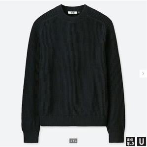 §　ユニクロU　コットンクルーネックセーター（長袖）★　完売品　NAVY　ネイビー　S　ルメール