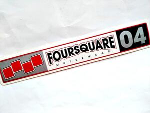 新品★即決★送料無料★FOURSQUARE フォースクエアー ステッカー ２２．３ｘ４ｃｍ 大きめ スノーボード スノボー スケボー 