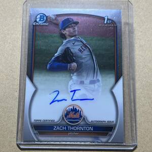 Zach Thornton 1st Bowman Auto 2023 Bowman Draft Baseball Chrome Topps MLB Autograph 直筆サイン