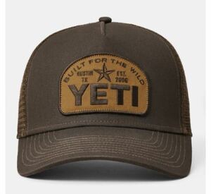 Yeti イエティ キャップ 帽子 日本未発売 新品 メッシュキャップ cap hat アウトドアキャップ イエティー イェッティ スナップバック 焦茶