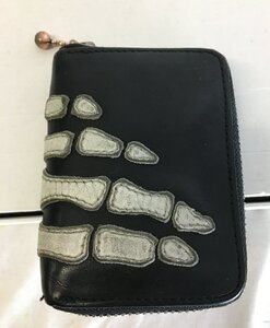 ◆KAPITAL キャピタル ボーン レザー 財布　ミニ　ウォレット THUMBS UP BONE HAND ZIP