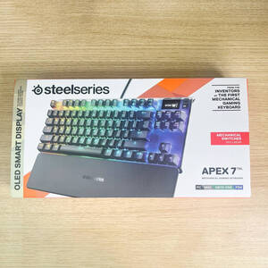 SteelSeries ゲーミングキーボード テンキーレス 赤軸 有線 日本語配列 有機ELディスプレイ搭載 Apex 7 TKL Red Switch 64649