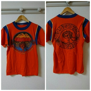 グレイトフルデッドGRATEFULDEADドクロスカルローズフェニックスプリントロックバンドTシャツ1979年オフィシャル