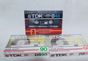 ★TDKカセットテープ5本 当時物 D DS /46分/60分/90分